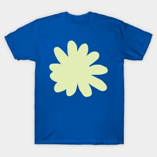 Soft Yellow Abstract Minimal Flower T-Shirt